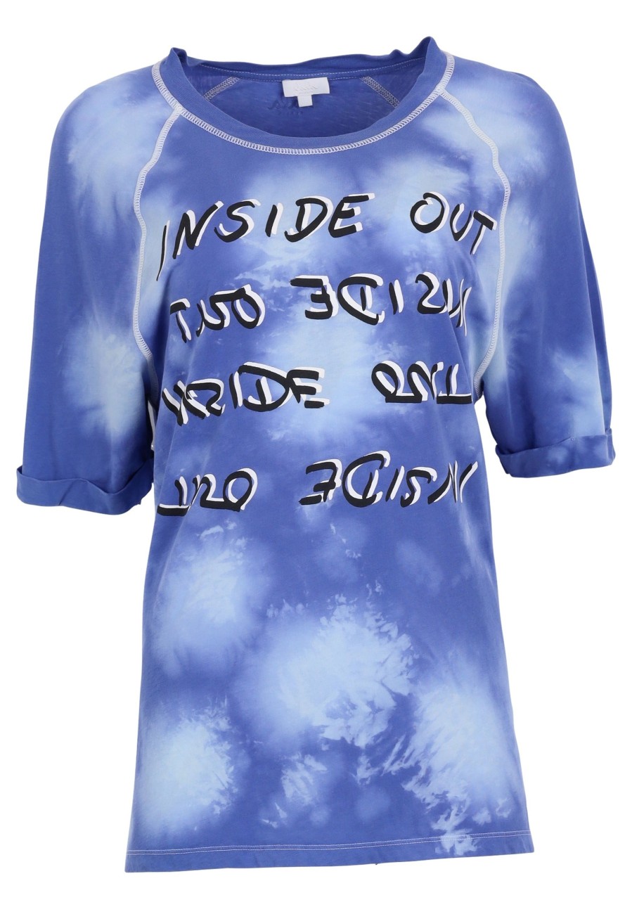 Women Lala Berlin | Pre-Loved T-Shirt Inbar Inside Out-Xs Blue Splash