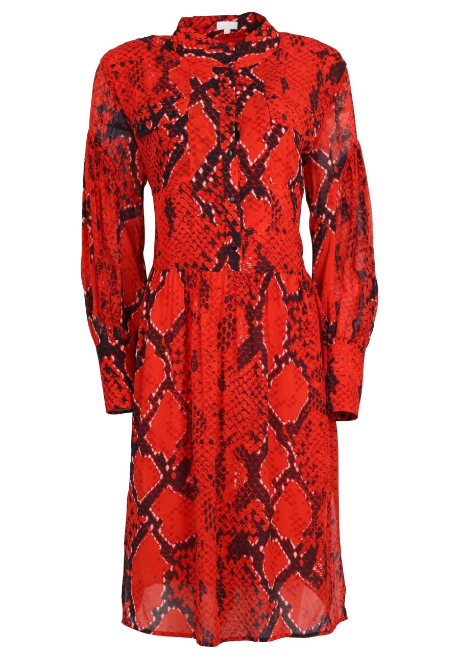 Women Lala Berlin | Pre-Loved Dress Danika-S Red Fire Python