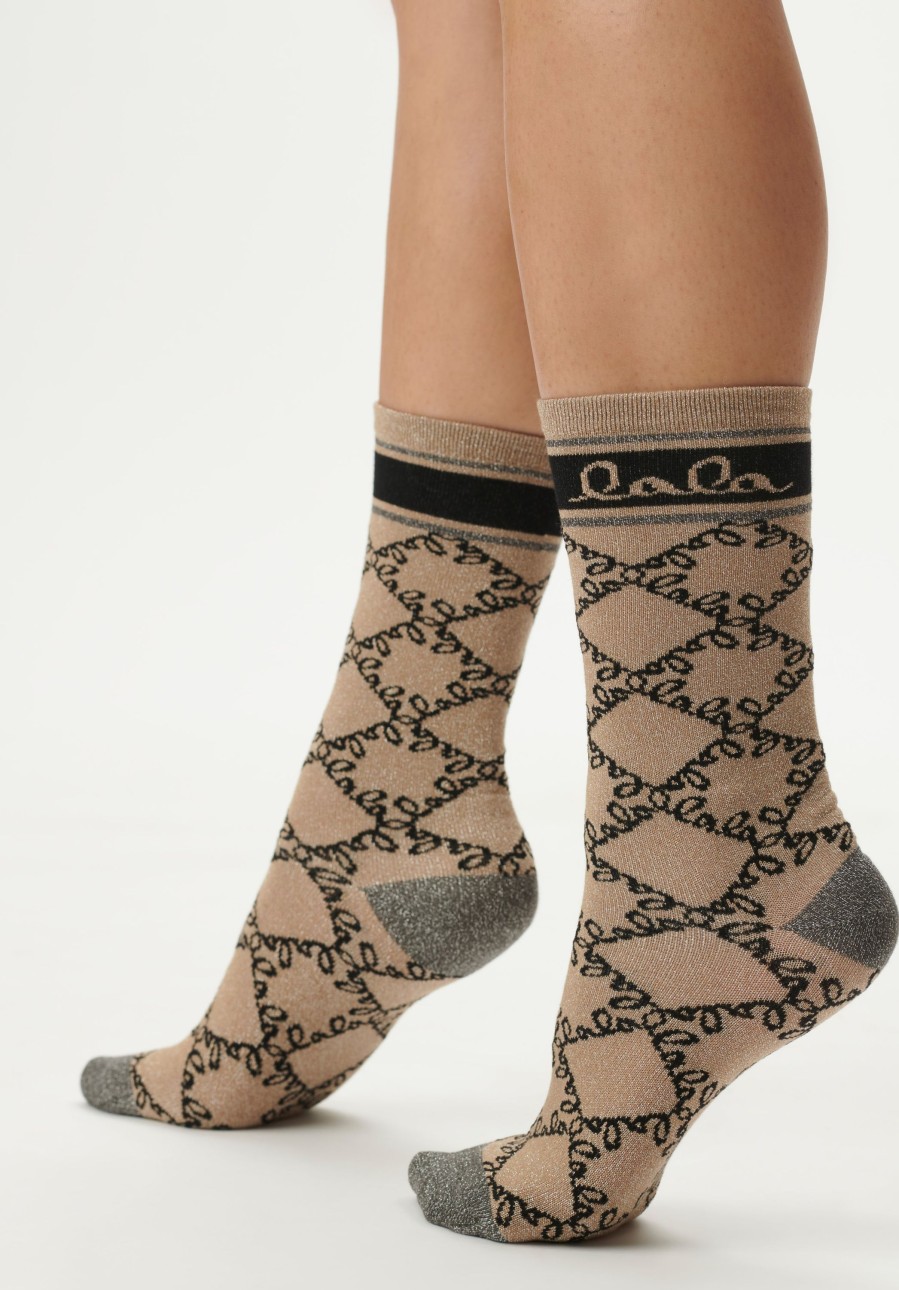 Women Lala Berlin | Socks Aske Camel Lalagram