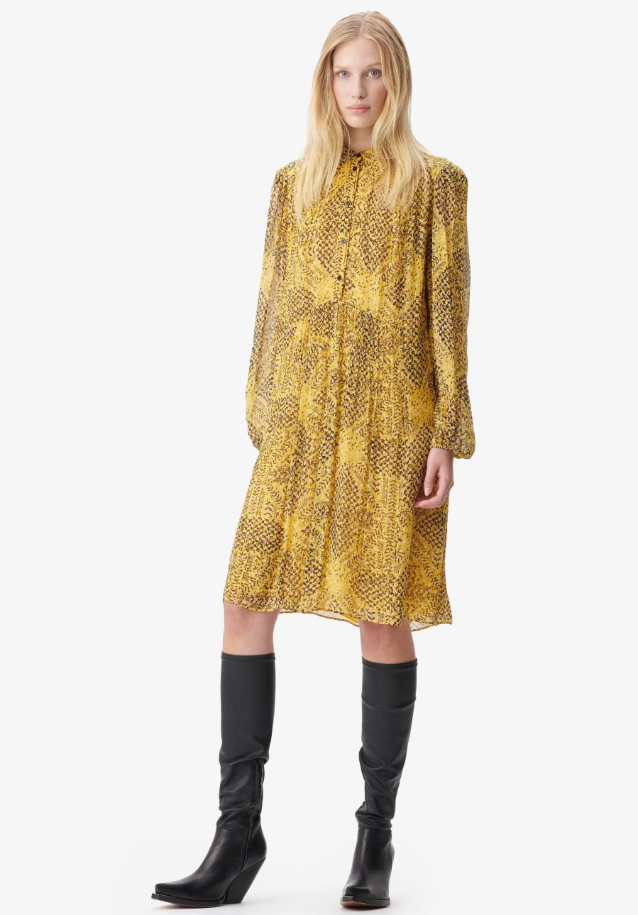 Women Lala Berlin | Dress Daneris Heritage Star Yellow