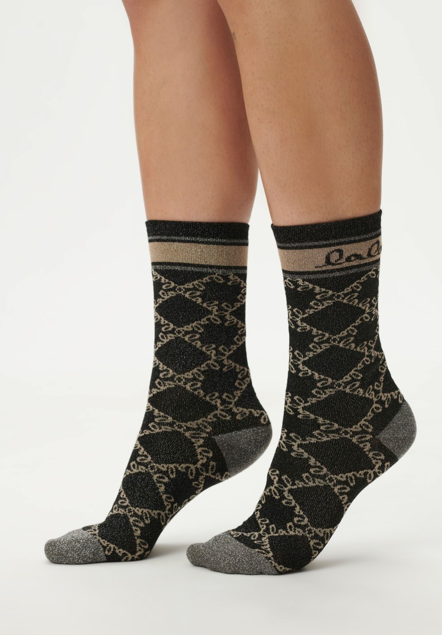 Women Lala Berlin | Socks Aske Gold Lalagram