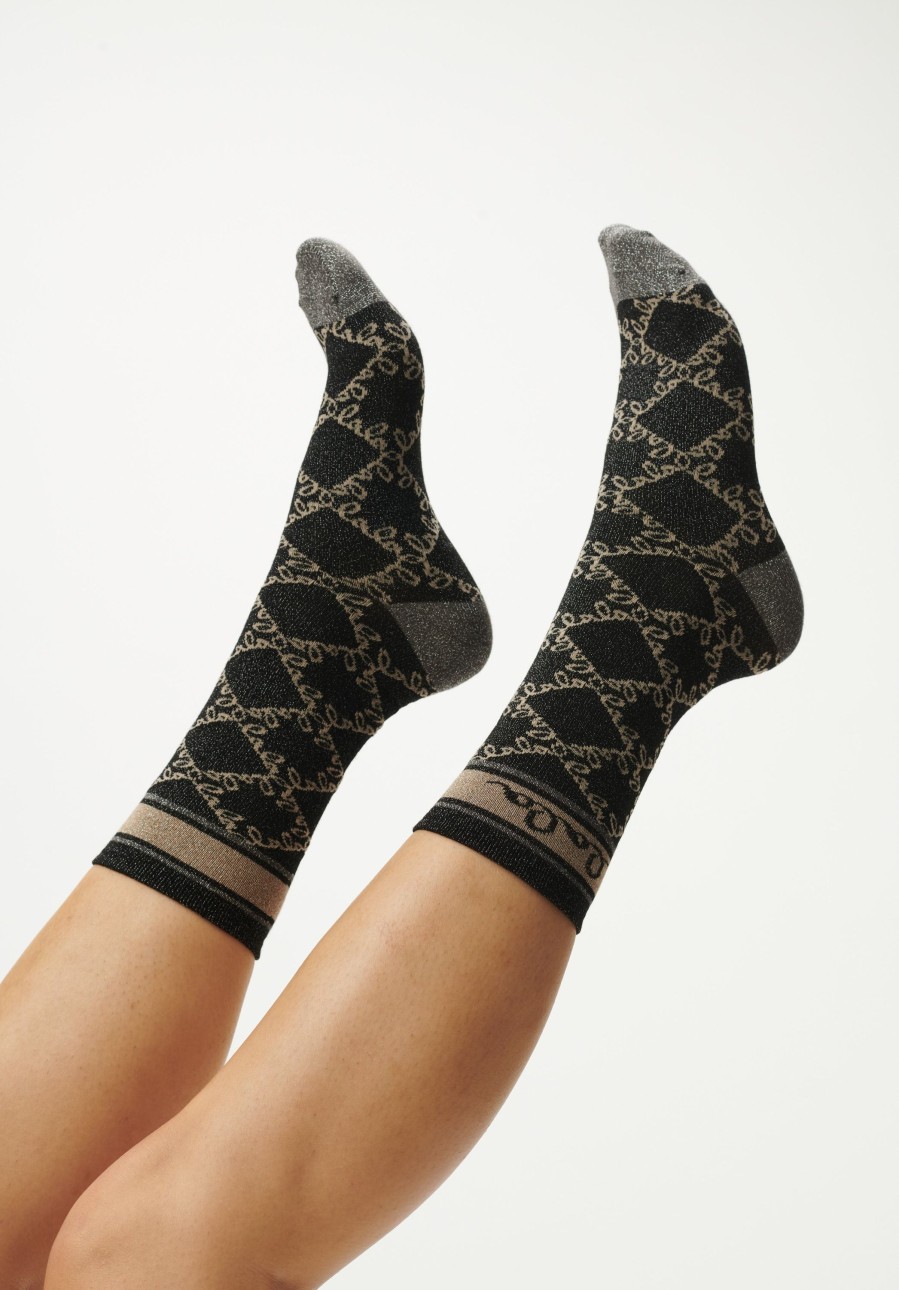 Women Lala Berlin | Socks Aske Gold Lalagram