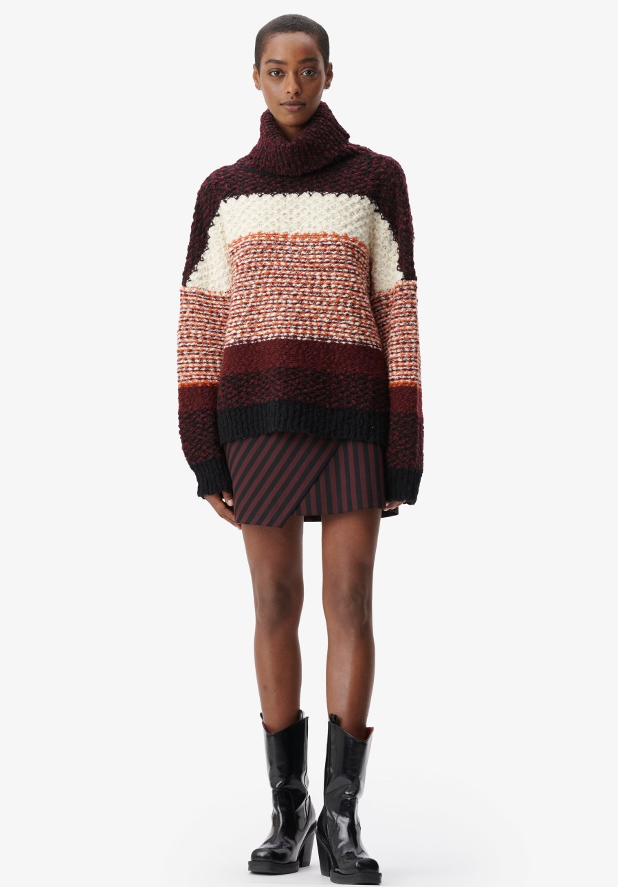 Women Lala Berlin | Jumper Kalea Stripy Paprika Fudge