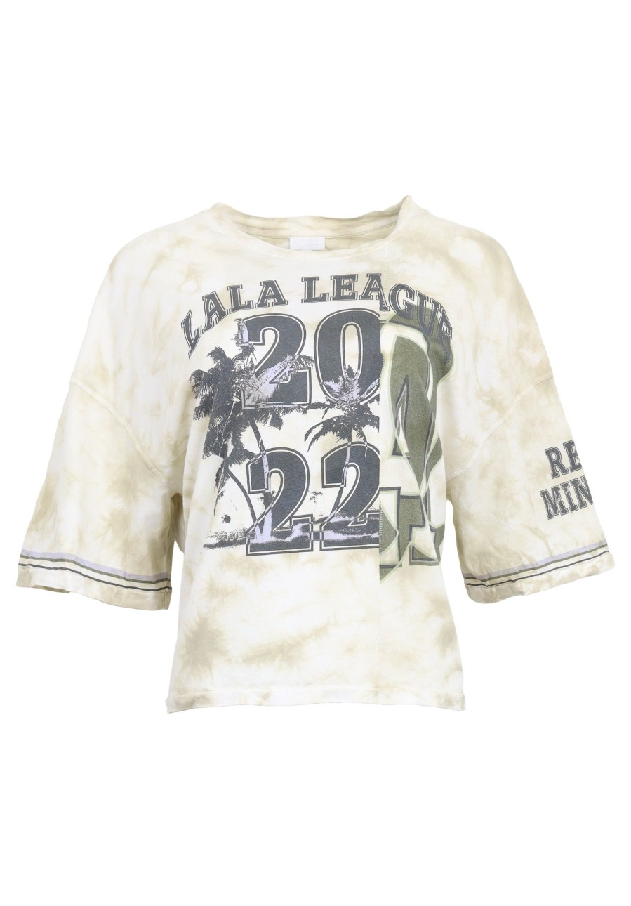 Women Lala Berlin | Pre-Loved T-Shirt Creo-Xl Green Tie Dye