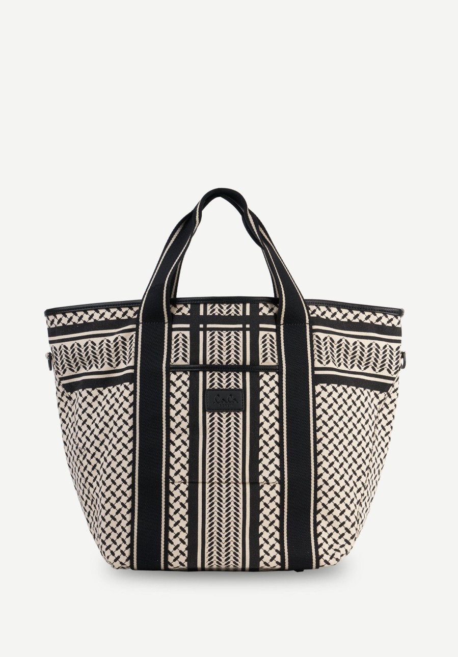 Women Lala Berlin | East West Tote Marin Heritage Stripe Black