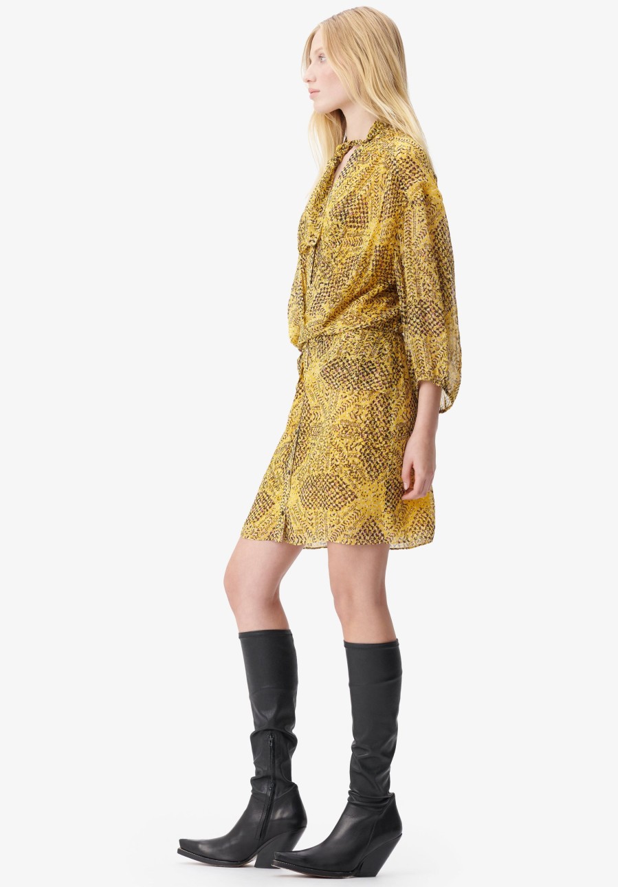 Women Lala Berlin | Dress Drina Heritage Star Yellow