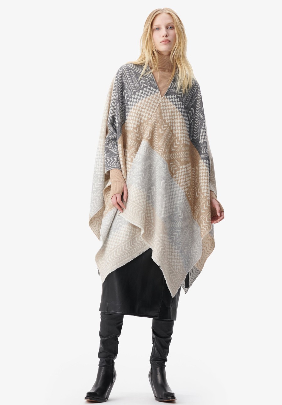 Women Lala Berlin | Poncho Pineo Heritage Star Multicolor