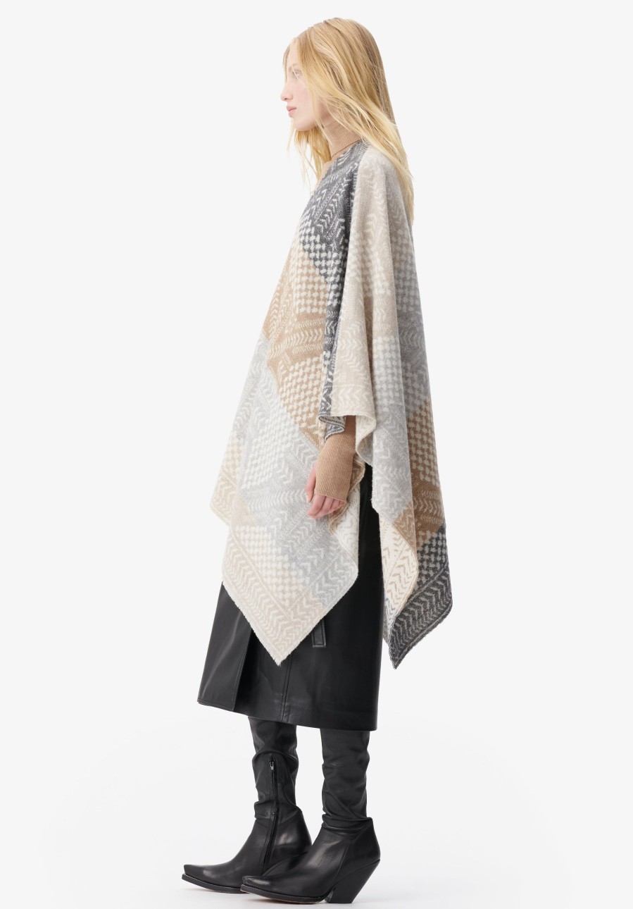 Women Lala Berlin | Poncho Pineo Heritage Star Multicolor