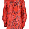 Women Lala Berlin | Pre-Loved Blouse Beth-S Red Fire Python