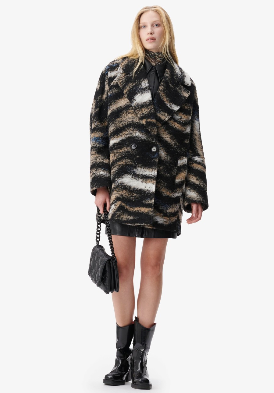 Women Lala Berlin | Coat Olly Big Zebra Black