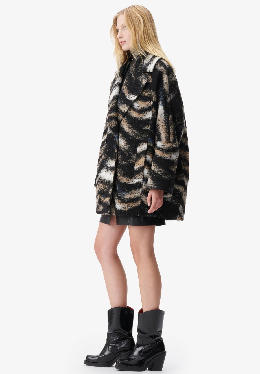 Women Lala Berlin | Coat Olly Big Zebra Black