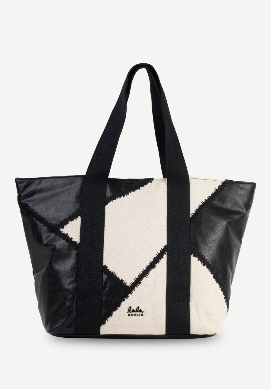 Women Lala Berlin | East West Tote Malwe Dark Egret Black