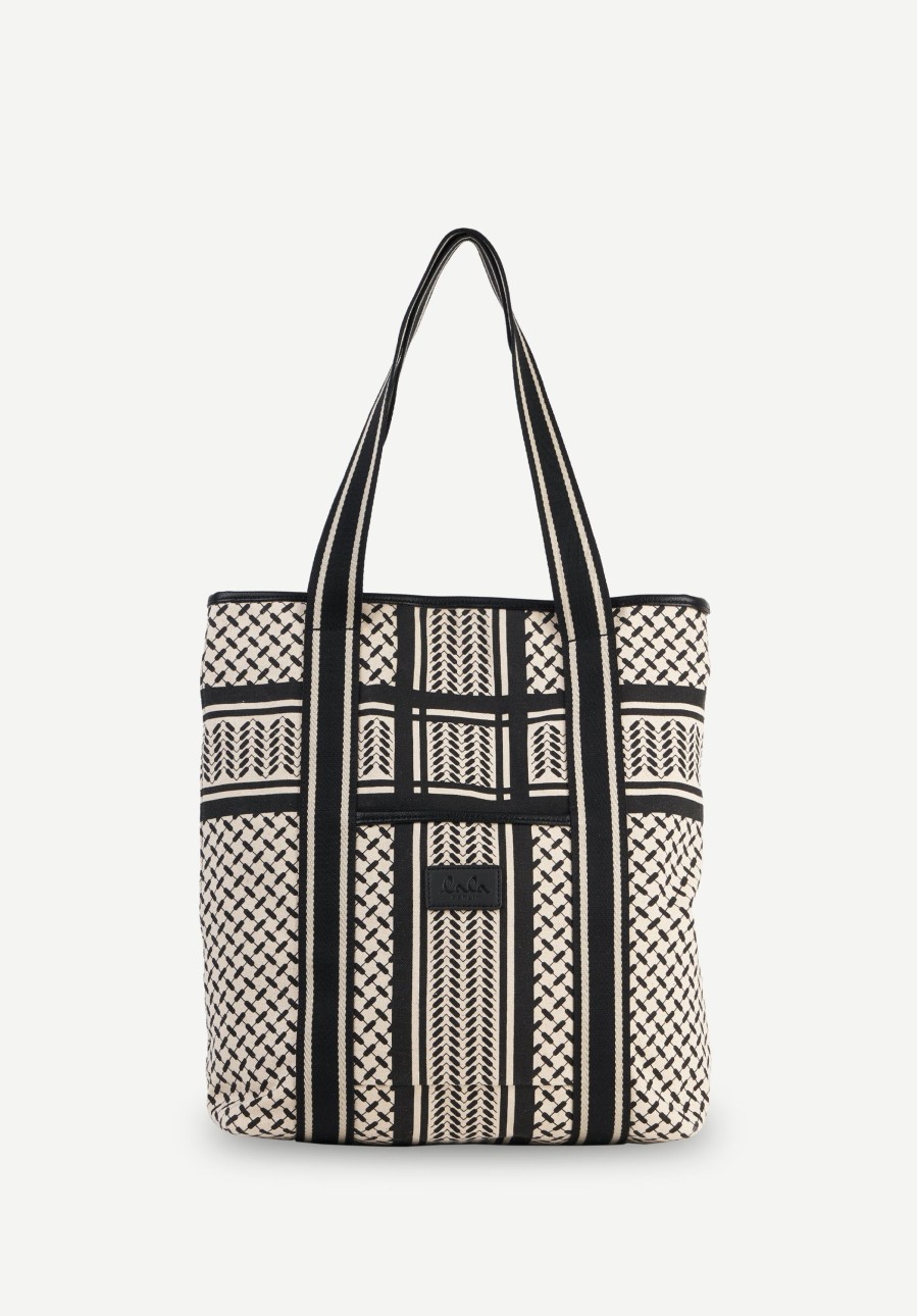 Women Lala Berlin | Tote Carmela 2.0 Heritage Stripe Black