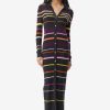 Women Lala Berlin | Cardigan Kalliani Multicolor Stripes On Knit - Black